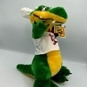 NWT VTG Toy Works Cajun Cuisine Mardi Gras Plush Alligator Stuffed Animal Gator